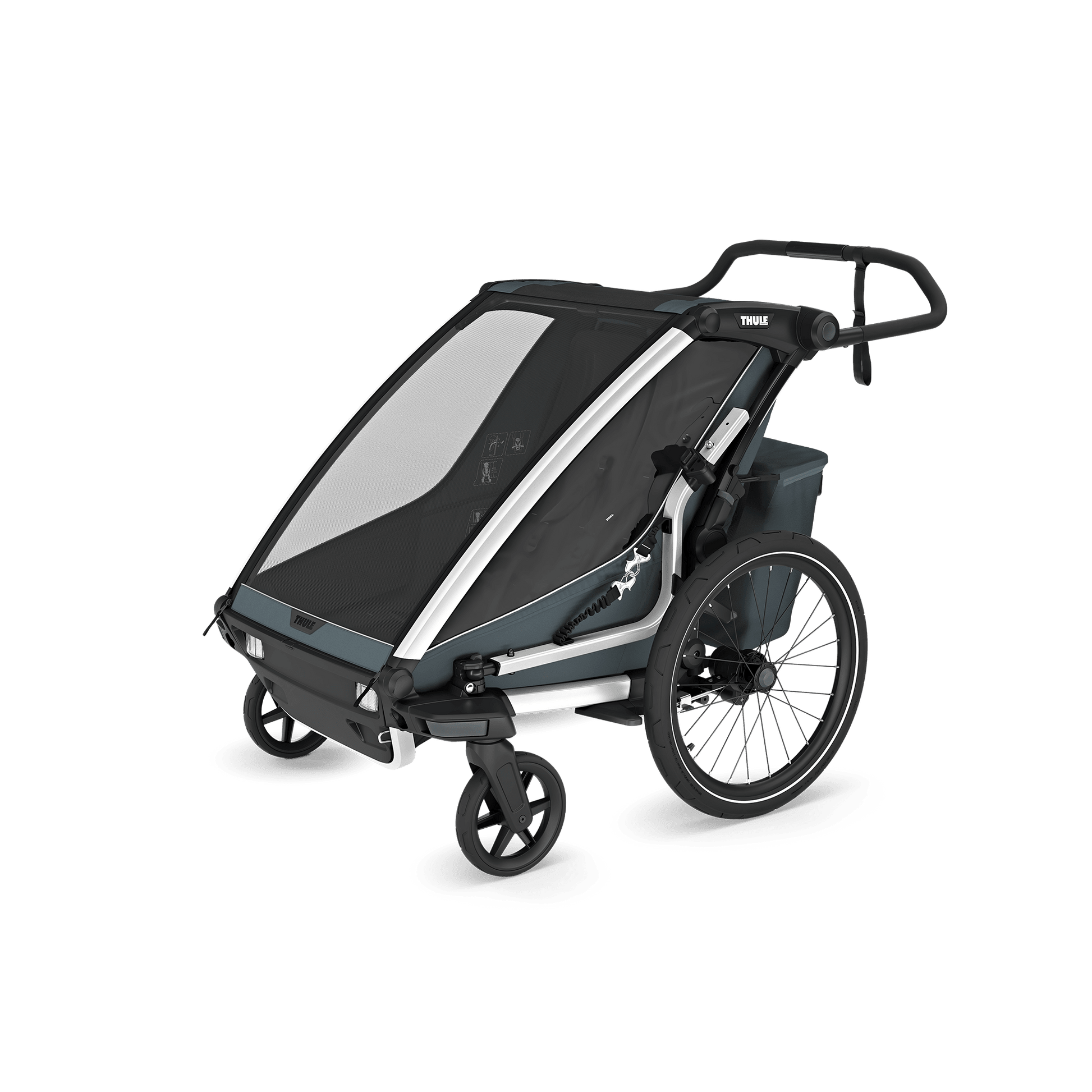 thule fahrradanhänger schloss öffnen Thule Chariot Cross 2 double Dark Slate