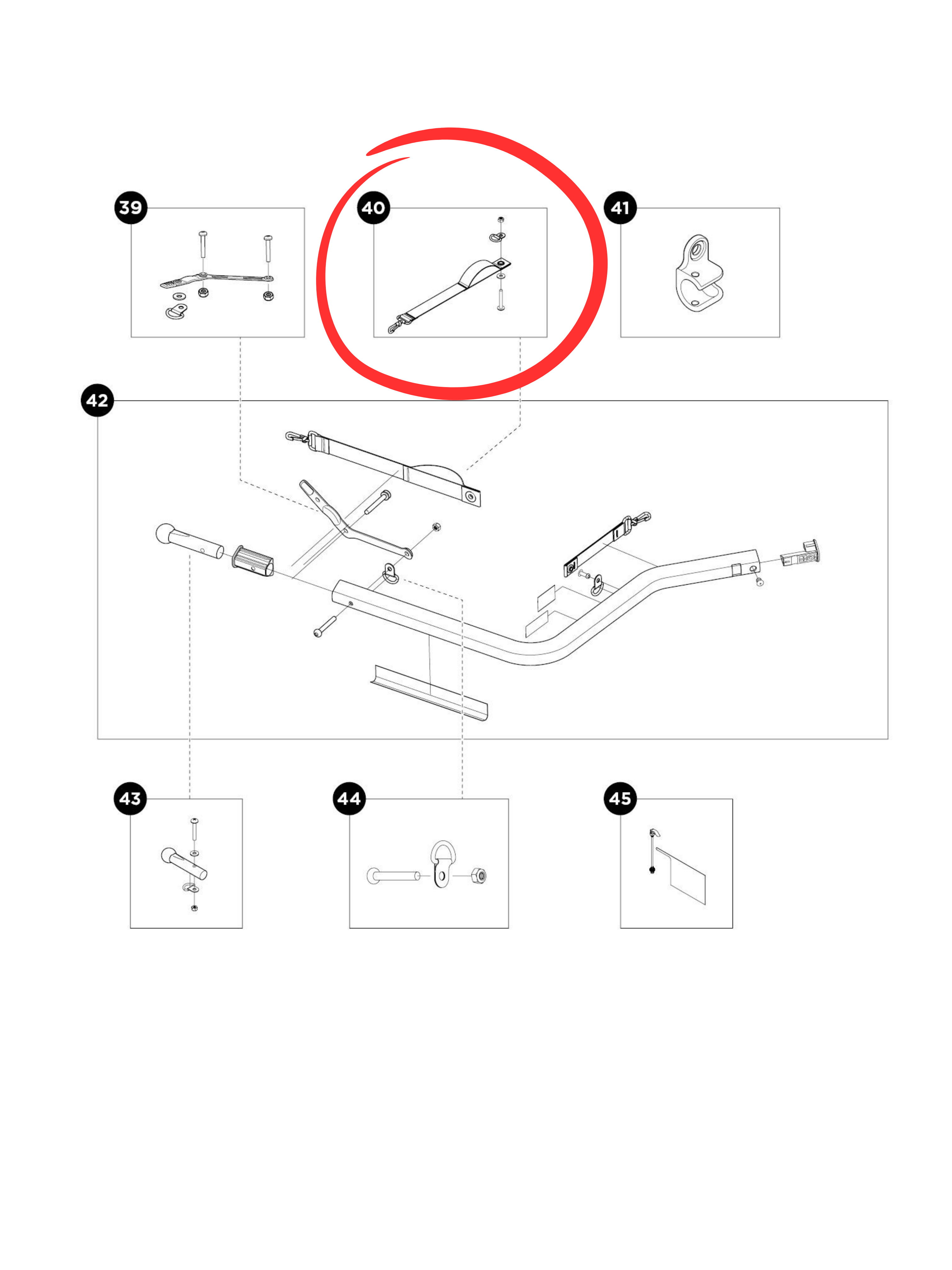 Thule Hitch Backup Strap Kit 17-X