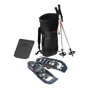 MSR Evo Trail Snowshoe Kit – 13642 – Kit-Inhalt: Schneeschuhe, Trekkingstöcke, Tasche und Sitzpolster