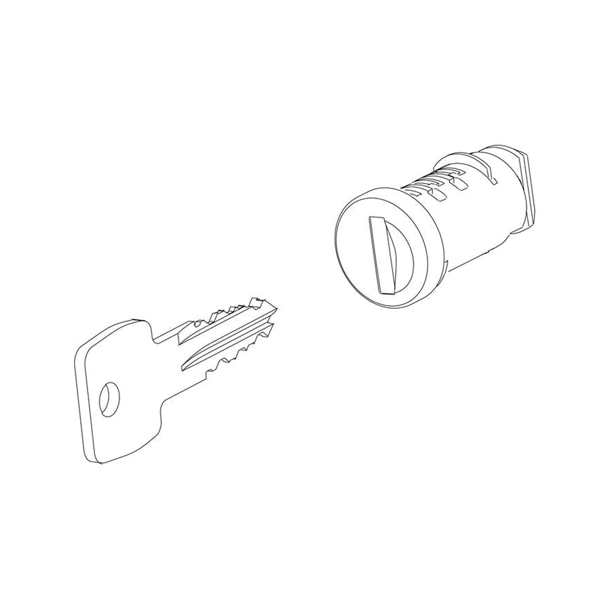 Thule Cylinder + Steel key N206 – 1500001206 – Produktbild 1