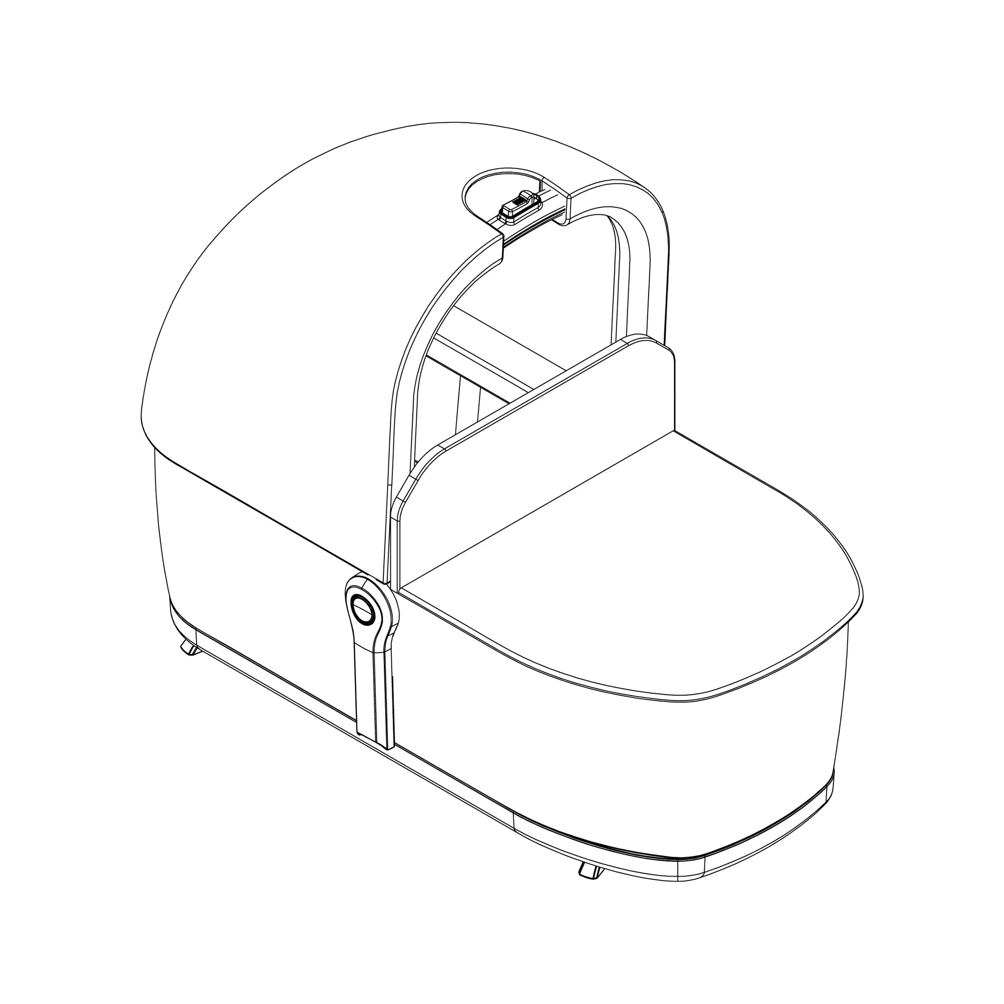 Thule Bassinet Frm/Fabric -Grey Mel – 1500054020 – Produktbild 1