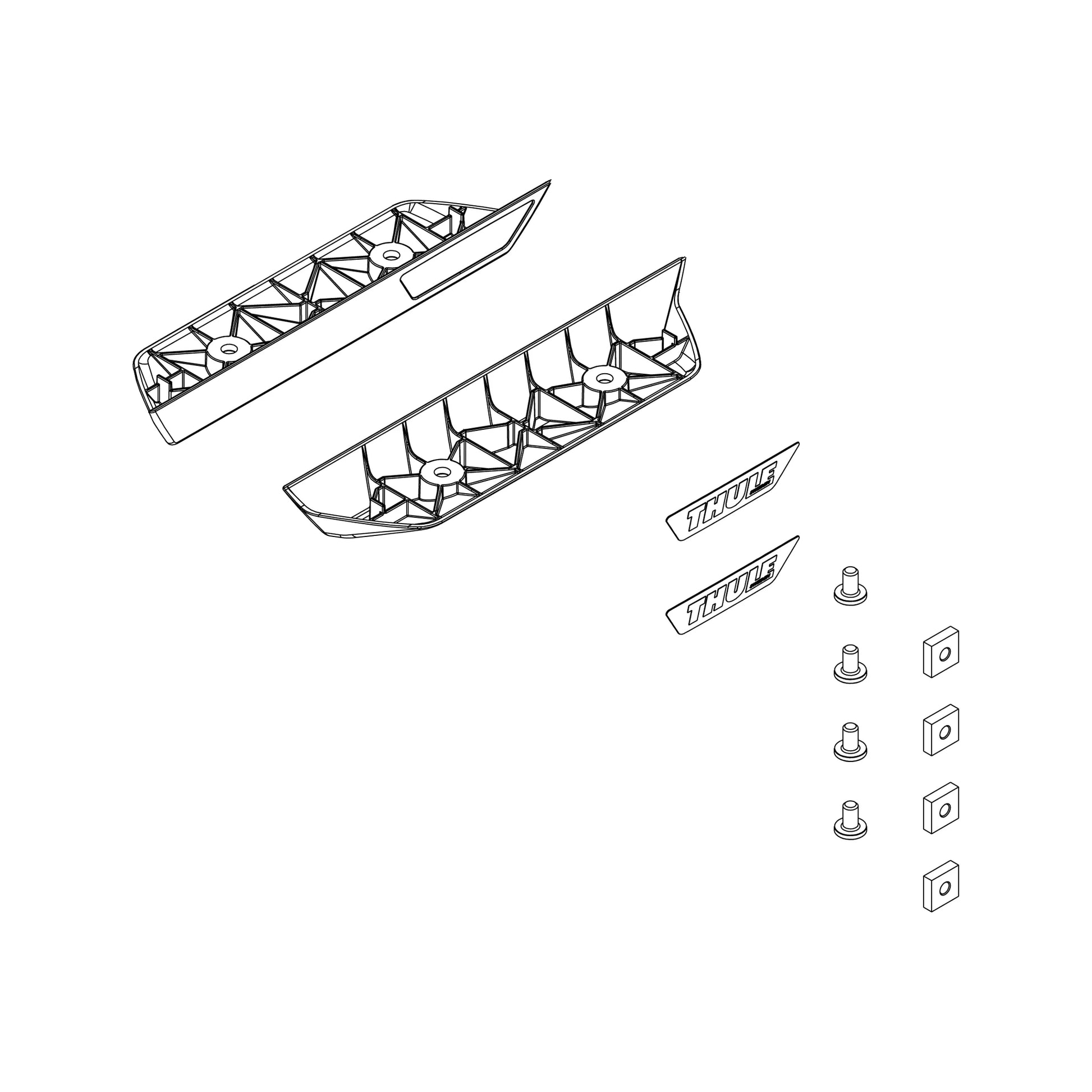 Thule Side Logo Left + M8 Nuts+Bolts – 1500054971 – Produktbild 1