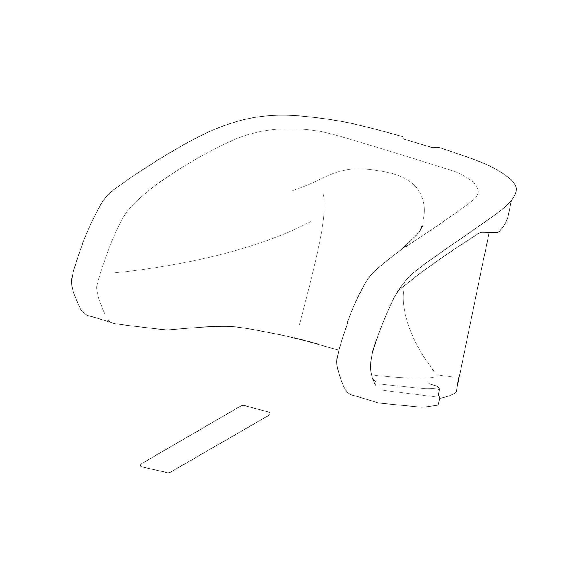 Thule CUSHION HEADREST TODDLER 
TAPE DO NOT REMOVE – 1500055351 – Produktbild 1