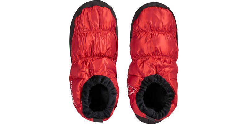 Mos Down Slippers Ribbon Red M