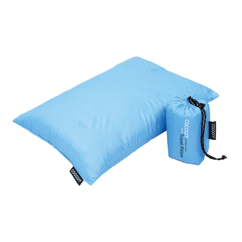 Cocoon Travel Pillow, Daunen Füllung 25x35 cm light blue